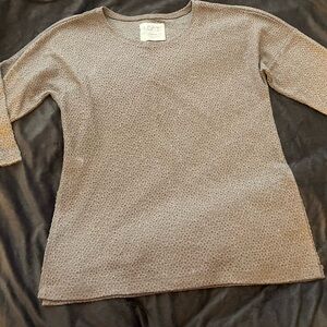 LOFT Taupe Knit Lounge Top